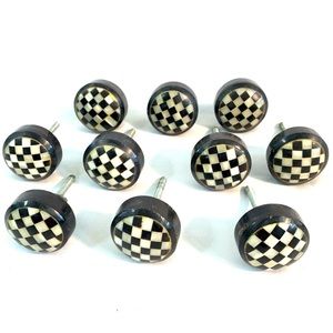 MACKENZIE-CHILDS STYLE COURTLY CHECK KNOB 10 for…